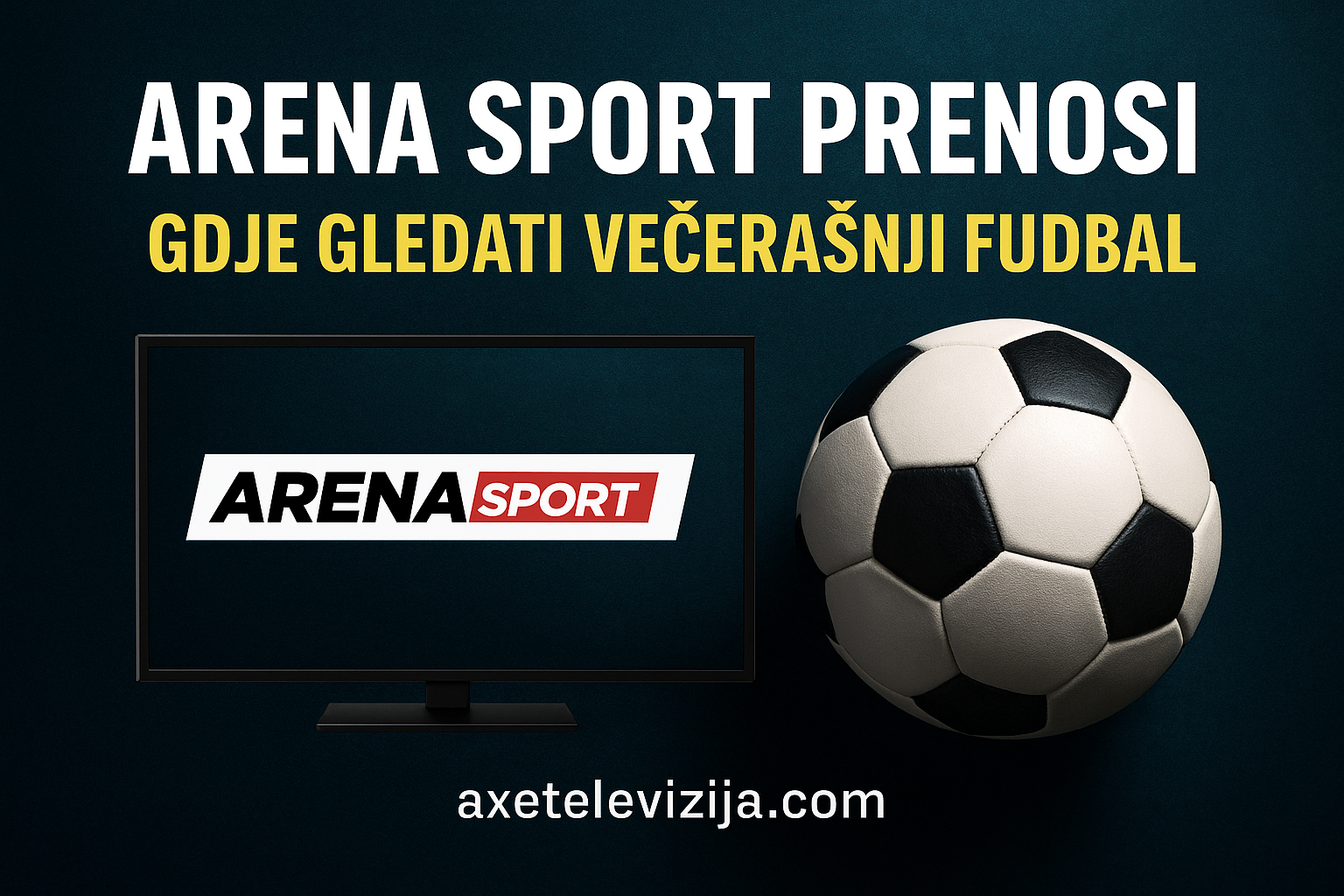 arena sport prenosi gdje gledati vecerasnji fudbal