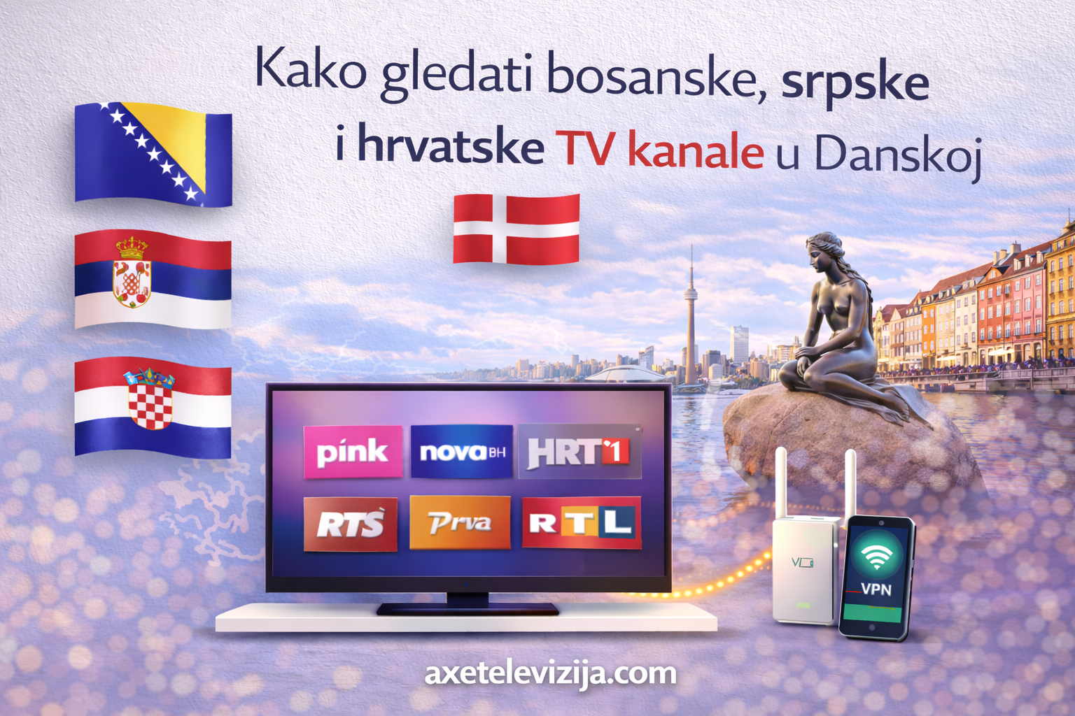 Kako gledati bosanske, srpske i hrvatske TV kanale u Danskoj