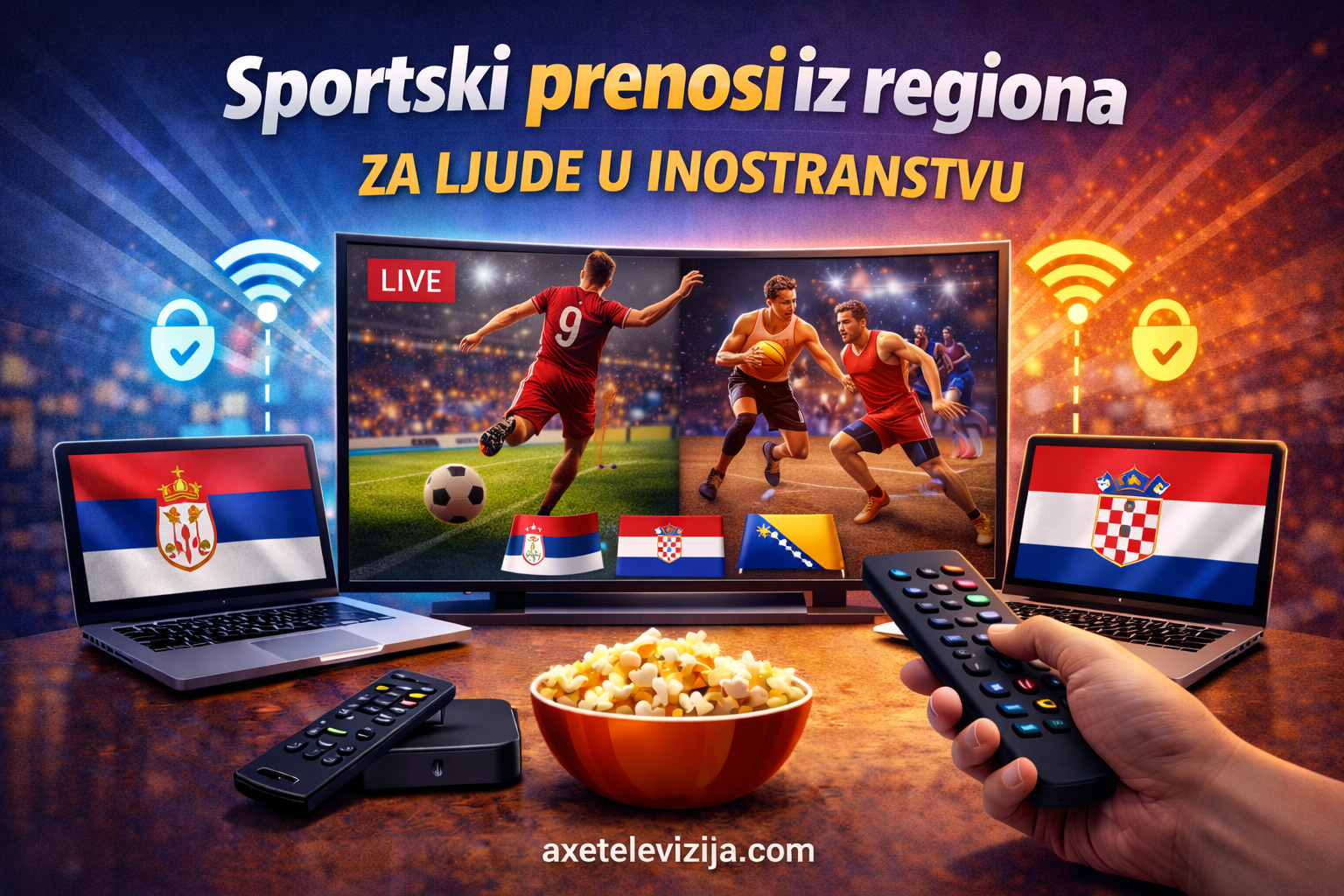 Sportski prenosi iz regiona za ljude u inostranstvu