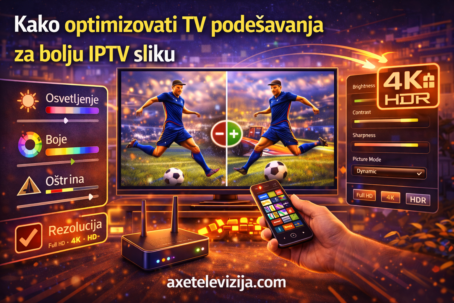 kako optimizovati tv podesavanja za bolju iptv sliku