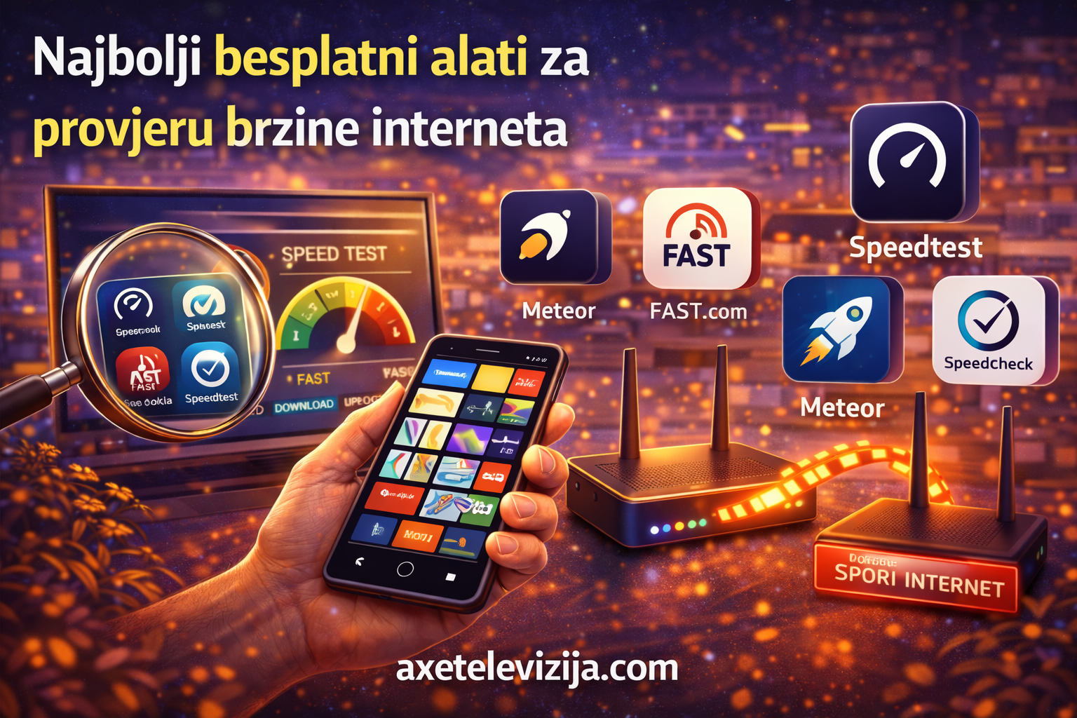 najbolji besplatni alati za provjeru brzine interneta