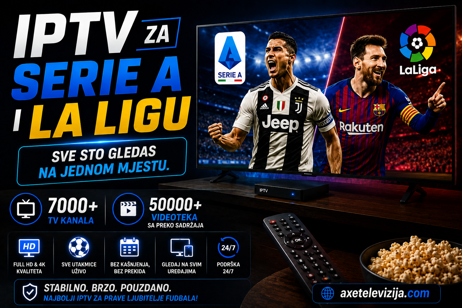 IPTV za Serie A i La Ligu