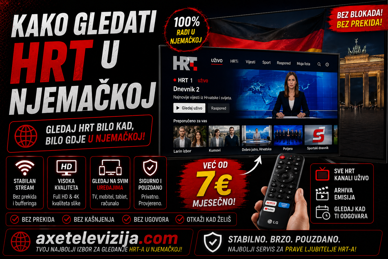 Kako gledati HRT u Njemačkoj