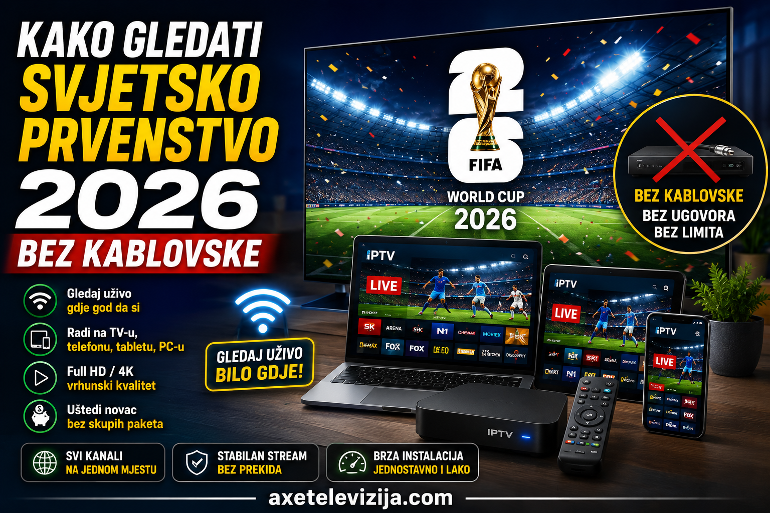 Kako gledati Svjetsko prvenstvo 2026