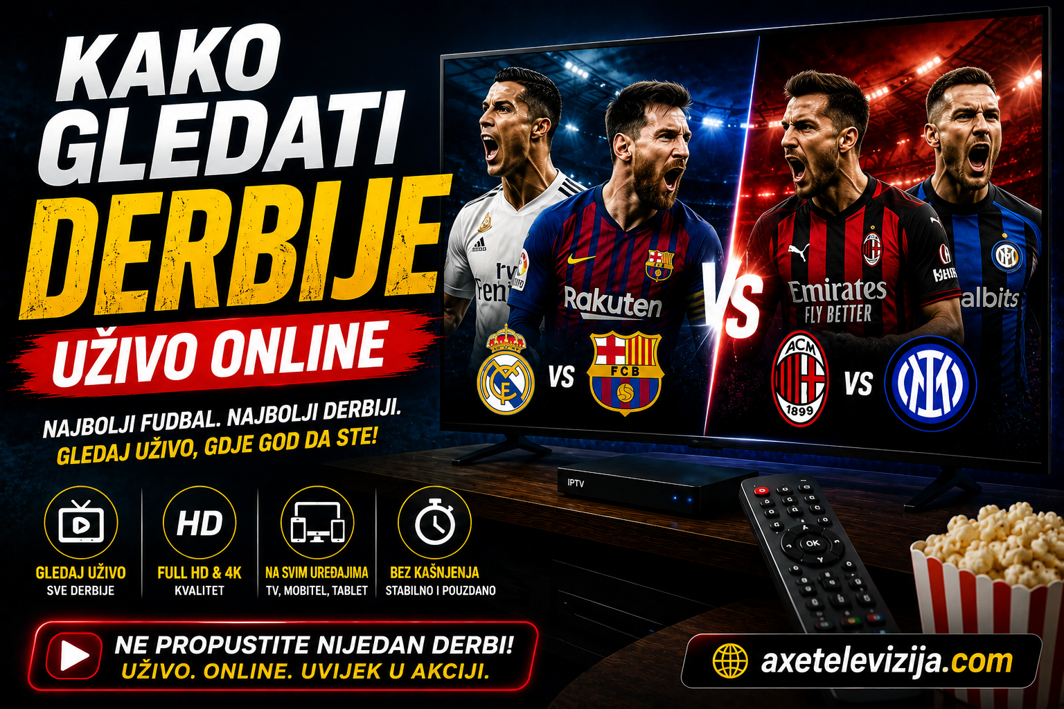 Kako gledati derbije uživo online
