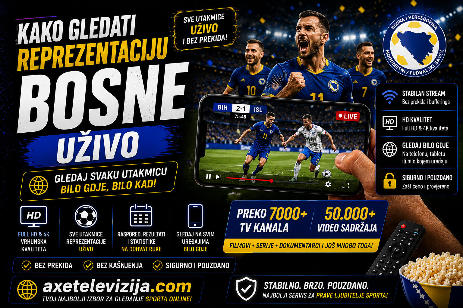 Kako gledati reprezentaciju Bosne uživo