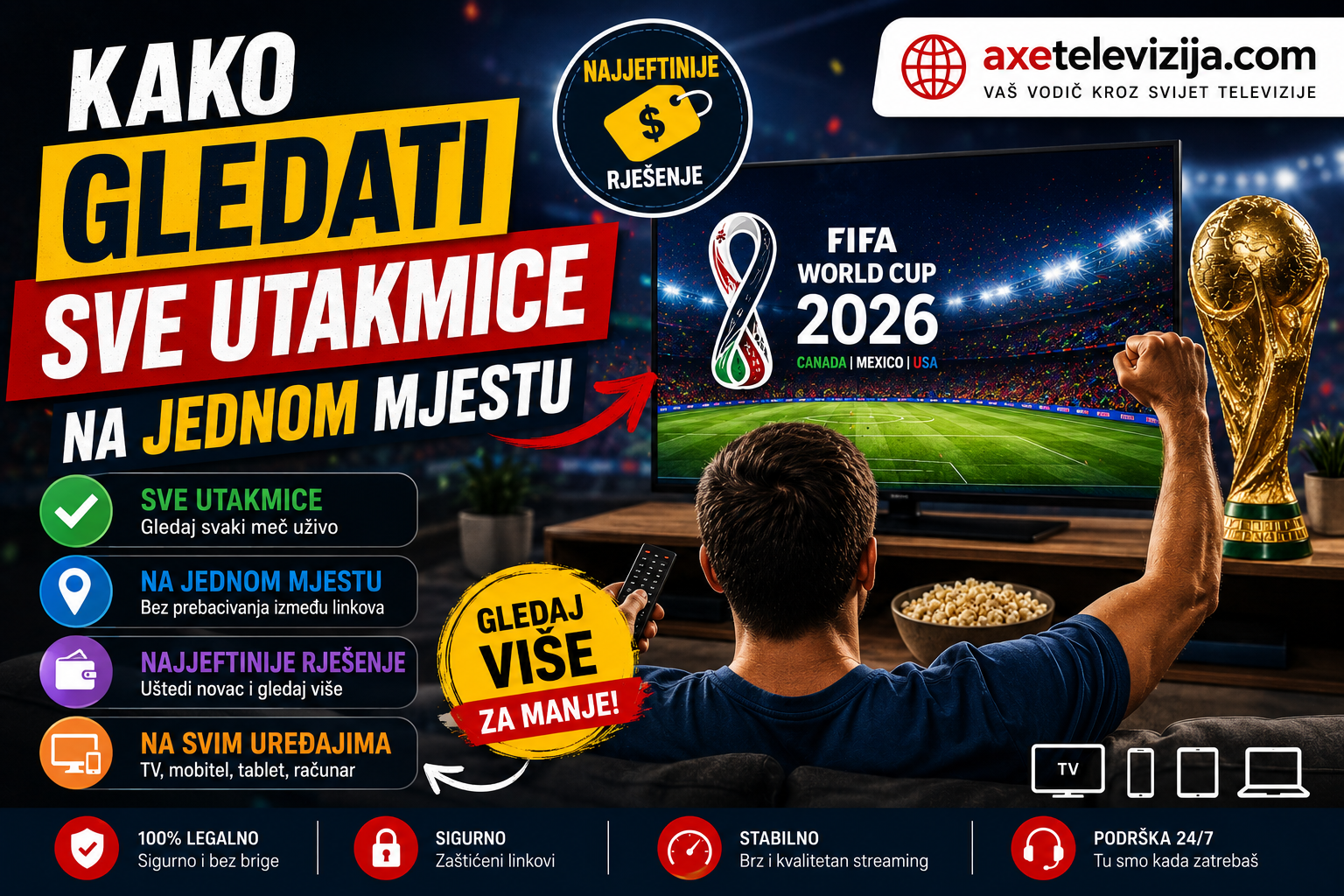 Kako gledati sve utakmice na jednom mjestu