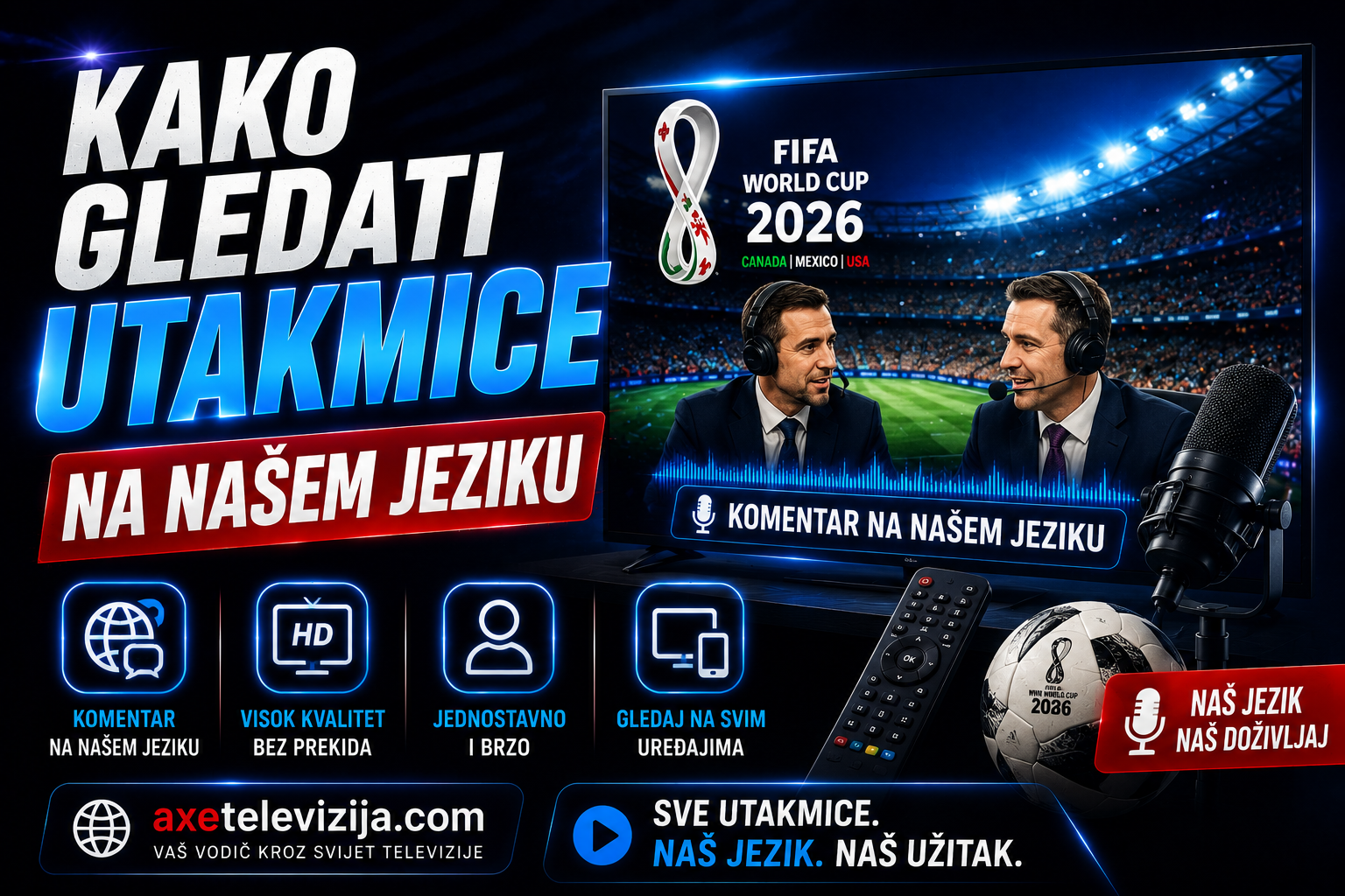 Kako gledati utakmice na našem jeziku