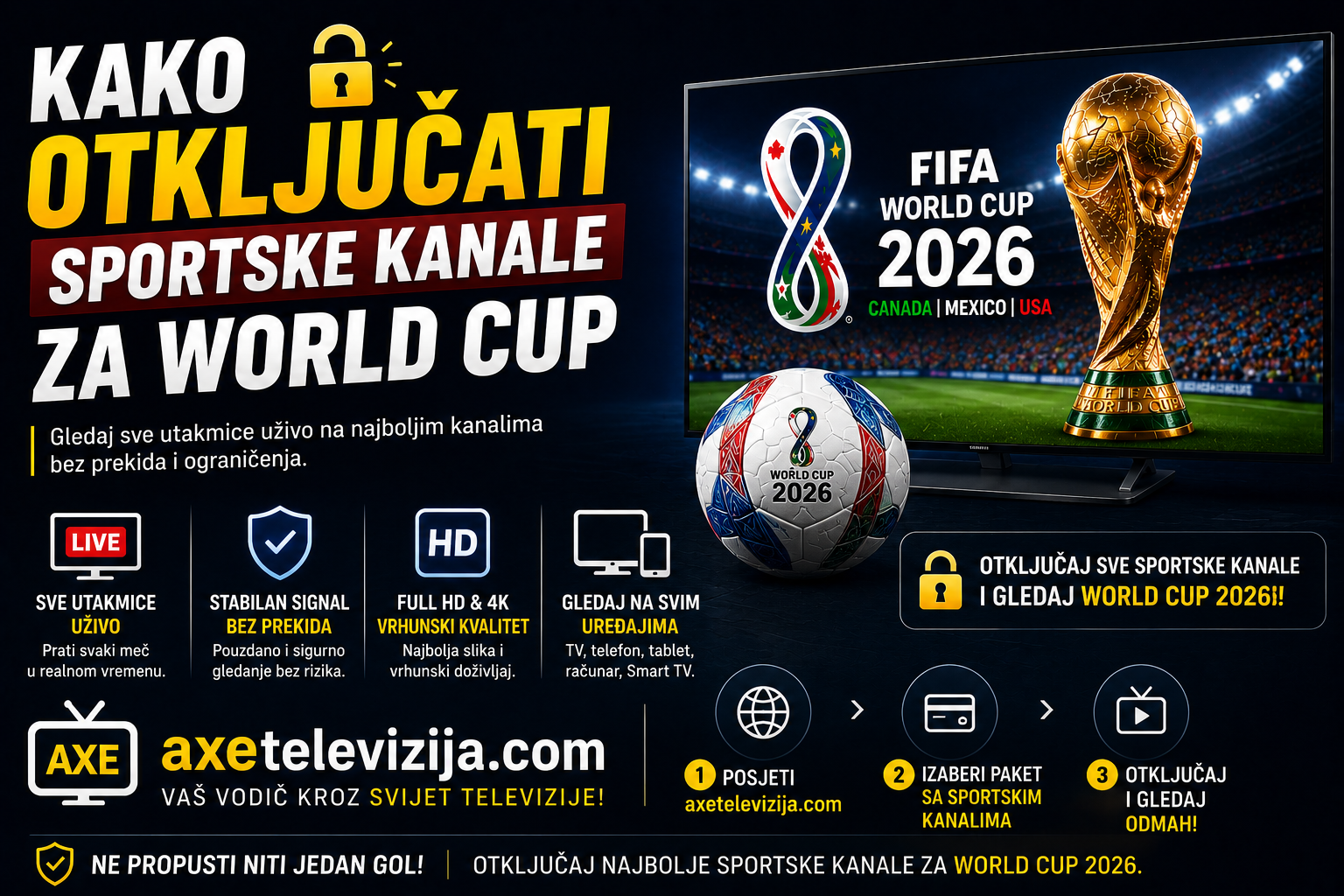 Kako otključati sportske kanale za World Cup