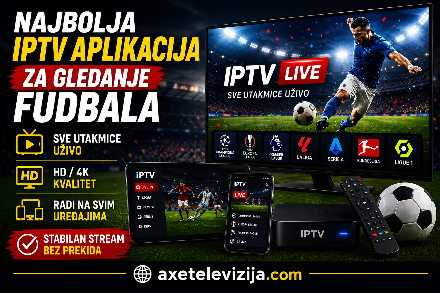 Najbolja IPTV aplikacija za gledanje fudbala