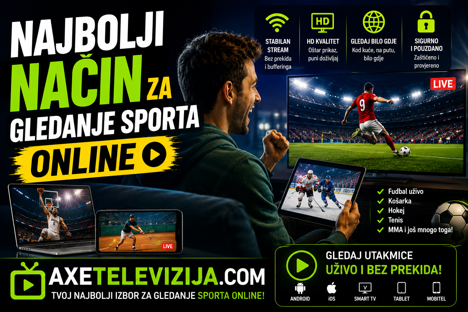 Najbolji način za gledanje sporta online