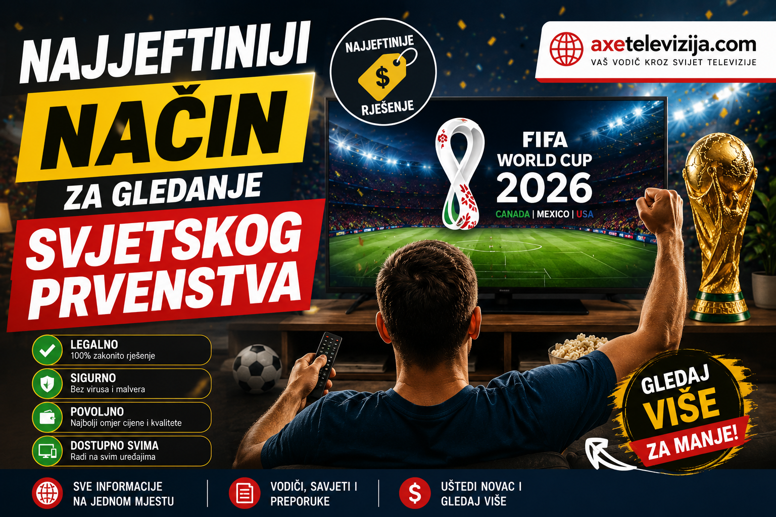 Najjeftiniji način za gledanje Svjetskog prvenstva