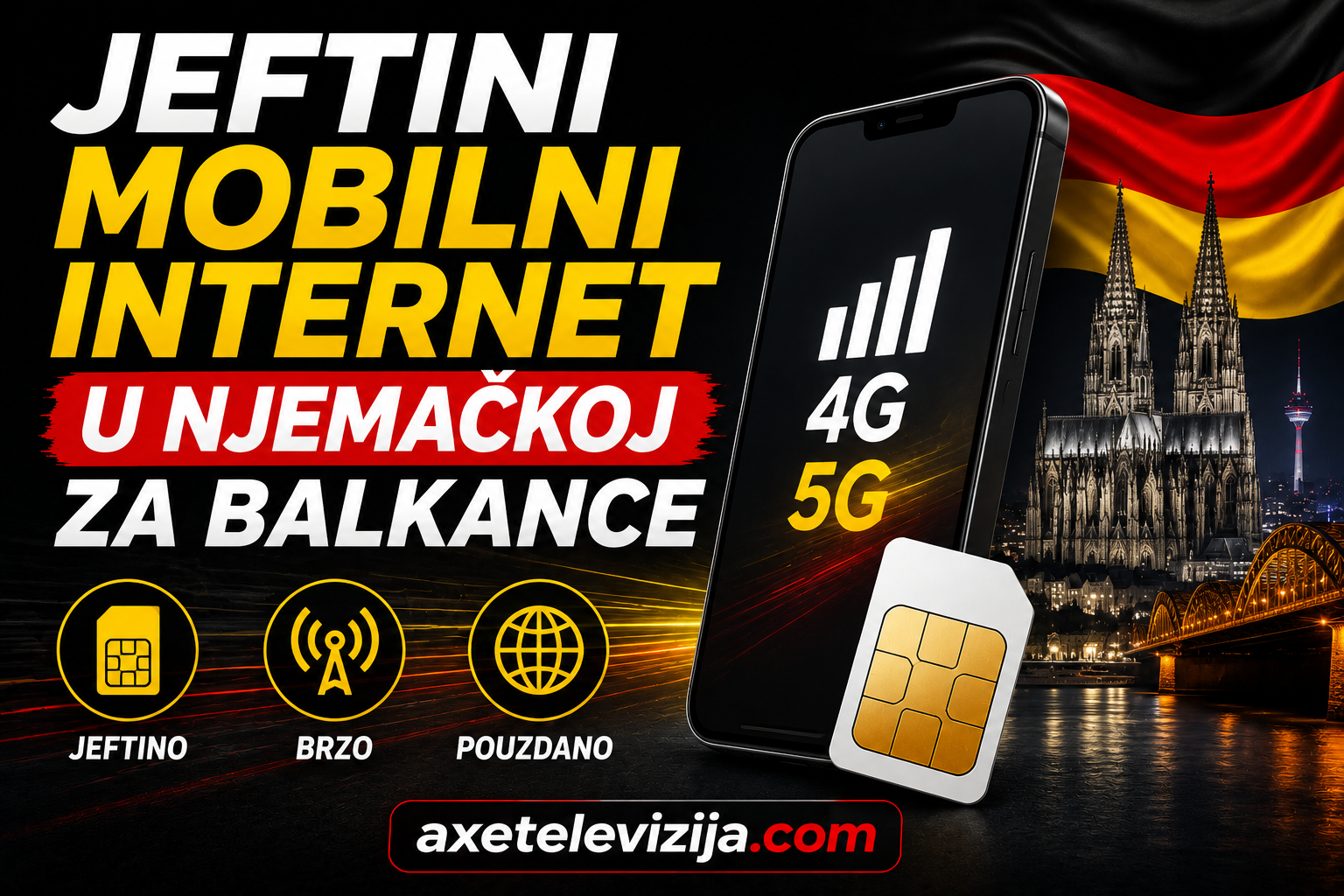 Jeftini Mobilni Internet u Njemačkoj za Balkance