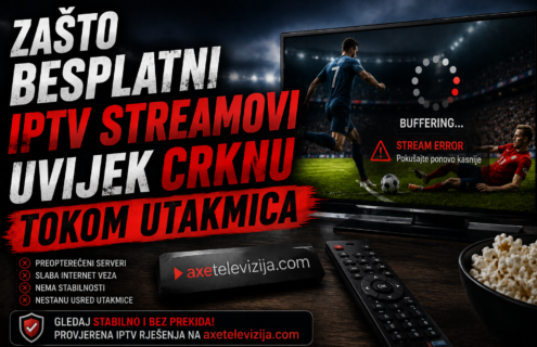 Zašto besplatni IPTV streamovi uvijek crknu tokom utakmica — pravo objašnjenje
